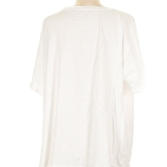 NWT Eileen Fisher White Organic Cotton Jersey Ballet Neck Tie-Waist Top Size XL - Picture 7 of 8